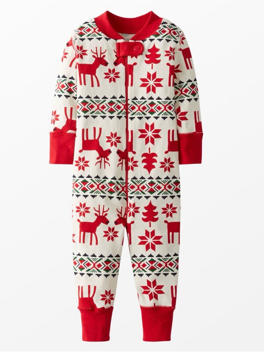 Hanna Andersson baby sleeper Dear Deer holiday print organic cotton 6 months